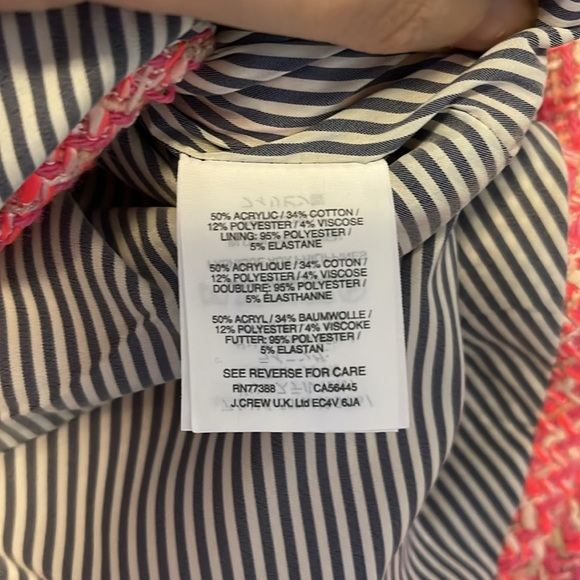 J. Crew | Pink Tweed Blazer | Size 2 - Picture 5 of 5